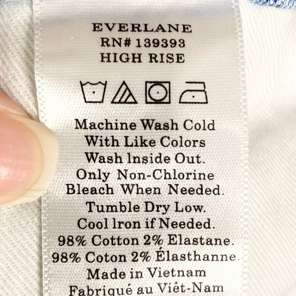 Everlane High Rise Skinny Ankle Jeans In Light Blue Wash 25 NWT - Picture 8 of 8